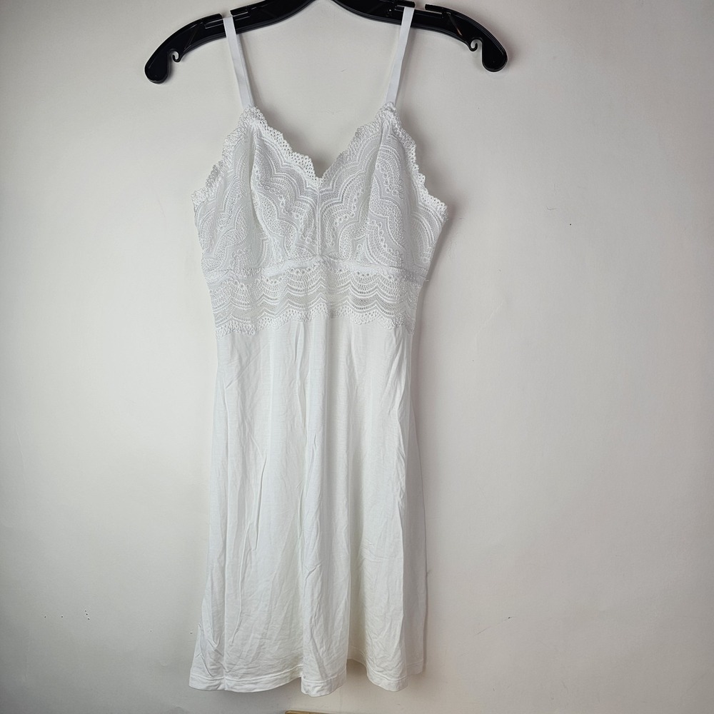 Cosabella White Lace Chemise Slip Camisole Made in Italy Bridal Lingerie Size M